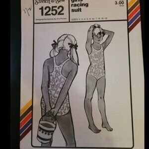 Stretch and Sew Pattern 1252 - Girls' Racing Suit Size: 2 -12